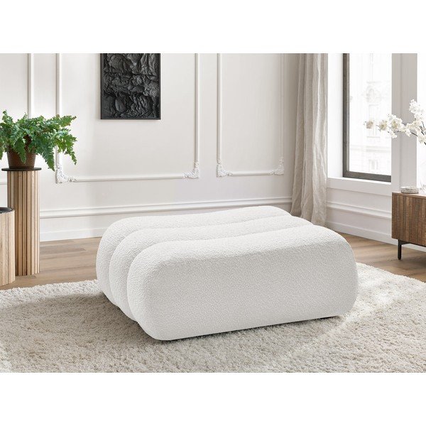 Baltos spalvos taburetė iš boucle Azra – Bobochic Paris-image-1