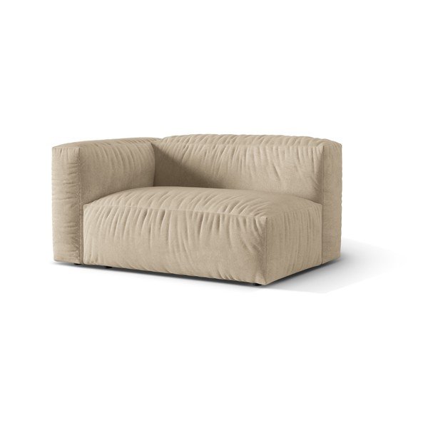 Smėlio spalvos iš velveto modulinė sofos dalis (su kairiuoju kampu) Martina – Micadoni -image-2