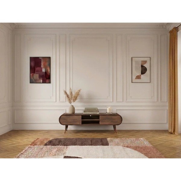 Natūralios spalvos TV spintelė iš ąžuolo 180x52x40 cm Billie – Bobochic Paris-image-3
