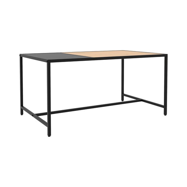 Kavos staliukas juodos spalvos/natūralios spalvos 60x100 cm Altino – Unique Furniture-image-2