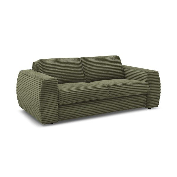 Žalios spalvos sofa miegojimui/sulankstoma iš kordinio velveto 240 cm Hugo – Bobochic Paris-image-2