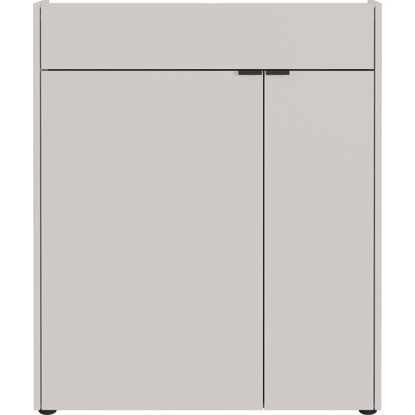Kreminės spalvos matinis spintelė 83x99x22 cm Ameca – Germania-image-2
