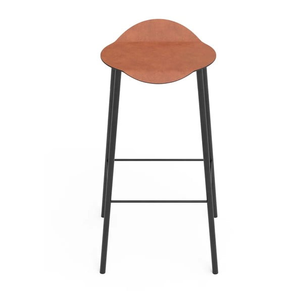 Konjako rudos spalvos iš odos baro taburetė Flamingo Bull – LIND DNA