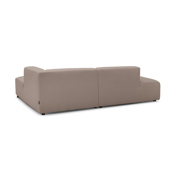 Rudos spalvos iš boucle modulinė kampinė sofa (su dešiniuoju kampu/„L“ formos) Megeve – Bobochic Paris-image-4