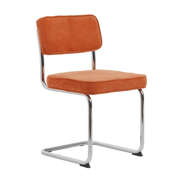 Iš velveto valgomojo kėdė oranžinės spalvos Rupert – Unique Furniture-image-4