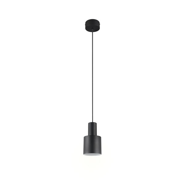 Kabantis šviestuvas juodos spalvos ø 12 cm su metaliniu gaubtu Agudo – Trio