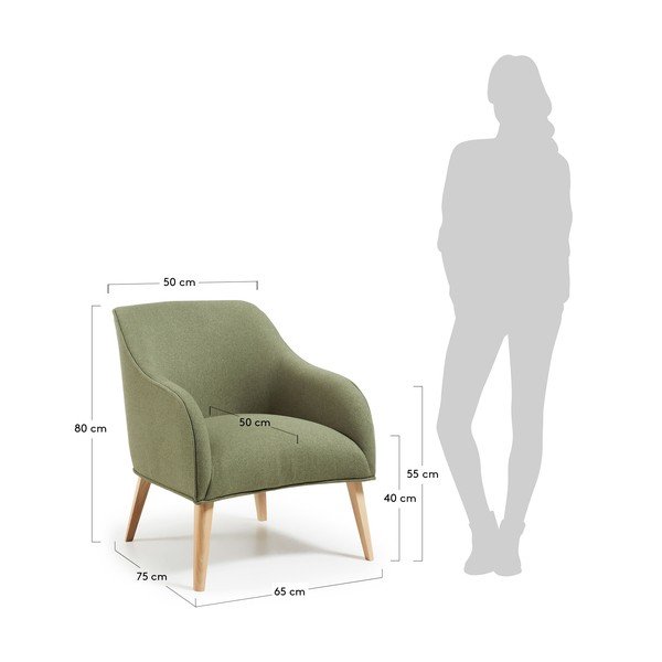 Žalias krėslas Kave Home Lobby-image-4