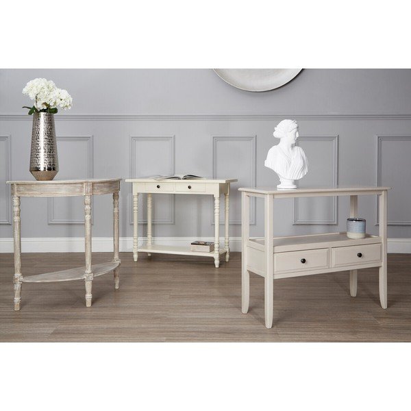 Dramblio kaulo spalvos iš pušies masyvo konsolinis staliukas 35x96 cm Heritage – Premier Housewares-image-3