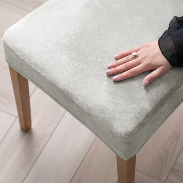 Šviesiai pilkos spalvos įtempiamas kėdei baldų apmušalas 48 cm Sento – Restilo-image-1