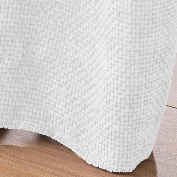 Baltos spalvos iš šenilino užuolaida 140x260 cm Leo – douceur d'intérieur-image-4