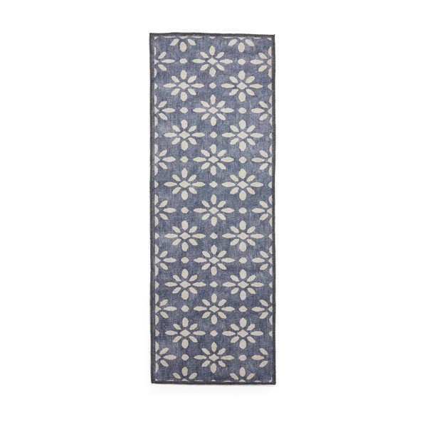 Skalbiamas tamsiai mėlynos spalvos kilimas 76x230 cm Coral Blue – Think Rugs