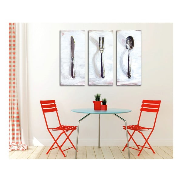 3 dalių paveikslas ant drobės Dinner-image-2