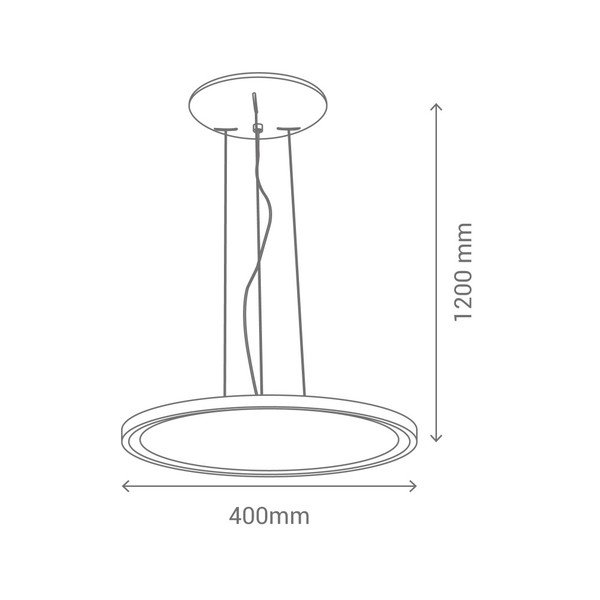 Baltas pakabinamas šviestuvas su LED šviesa SULION Voila-image-2