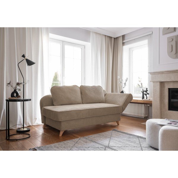 Taupe spalvos iš kordinio velveto gultas (su dešiniuoju kampu) Chic Charlotte – Miuform-image-1