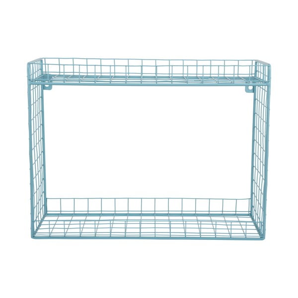 Turkio spalvos iš plieno kelių aukštų sieninė lentyna 40 cm Reja – PT LIVING