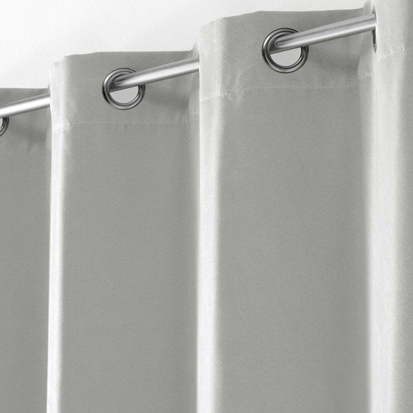 Iš zomšo užuolaida šviesiai pilkos spalvos 140x240 cm Sultane – douceur d'intérieur-image-1