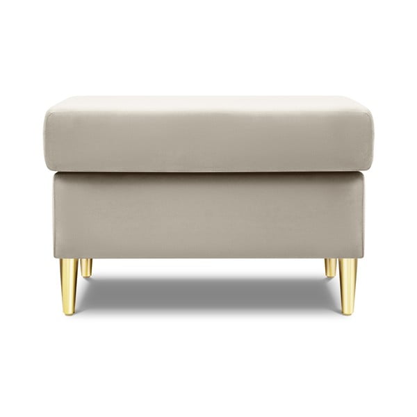 Smėlio spalvos iš velveto taburetė Kyoto – Cosmopolitan Design