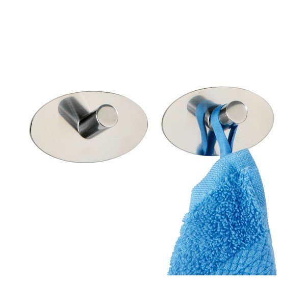 2 nerūdijančiojo plieno savaime laikančių kabliukų rinkinys Wenko Piceno-image-1