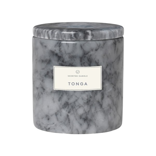 Žvakė su tonga gėlių kvapu marmurinėje dėžutėje Blomus Marble