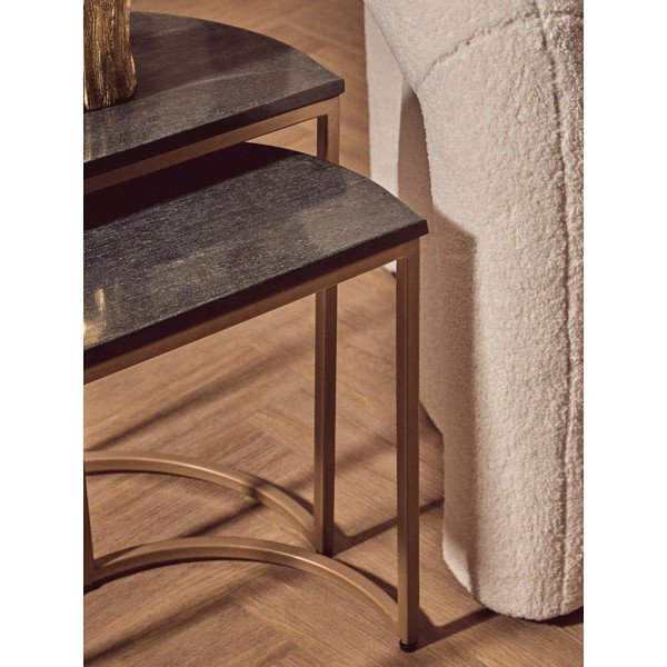 Su marmuriniu stalviršiu šoniniai stalai 2 vnt. 28x45 cm Varana – Premier Housewares-image-4