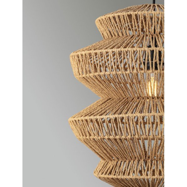 Natūralios spalvos iš virvės kabantis šviestuvas ø 40 cm Nua – Nova Luce-image-2