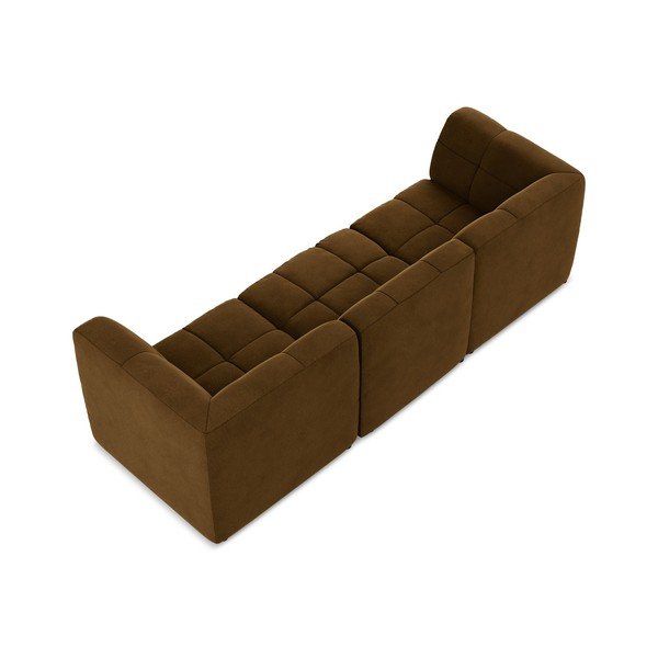Garstyčių spalvos sofa iš velveto 255 cm Aloha – Makamii-image-4