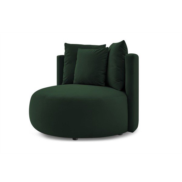 Tamsiai žalios spalvos krėslas iš velveto Cesar – Bobochic Paris