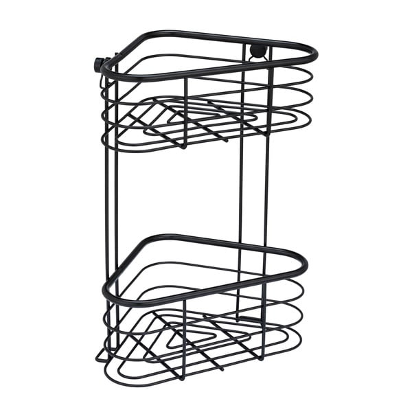 Juoda kampinė dušo lentyna Weko Trestina, 25 x 35 cm-image-2