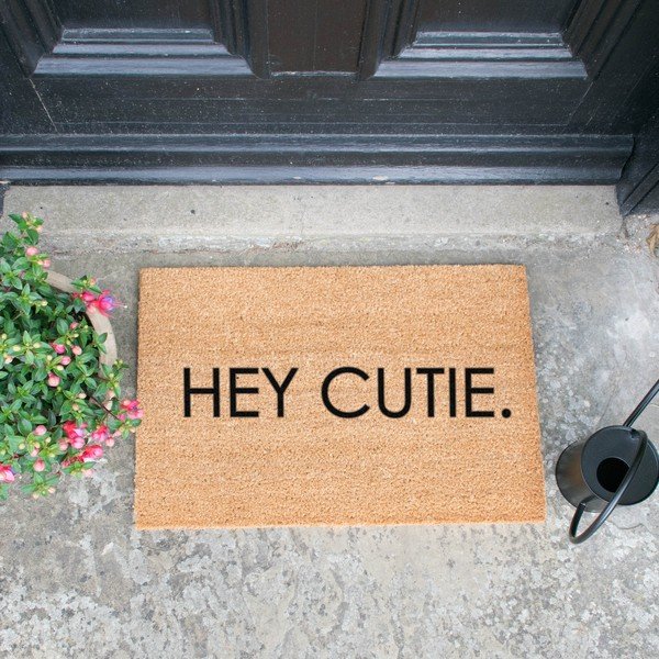 Natūralaus kokoso pluošto kilimėlis Artsy Doormats Hey Cutie, 40 x 60 cm-image-1