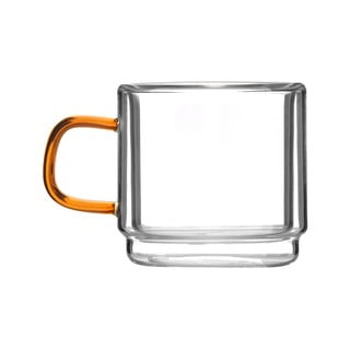 2 dvigubų sienelių puodelių rinkinys Vialli Design Amber, 80 ml