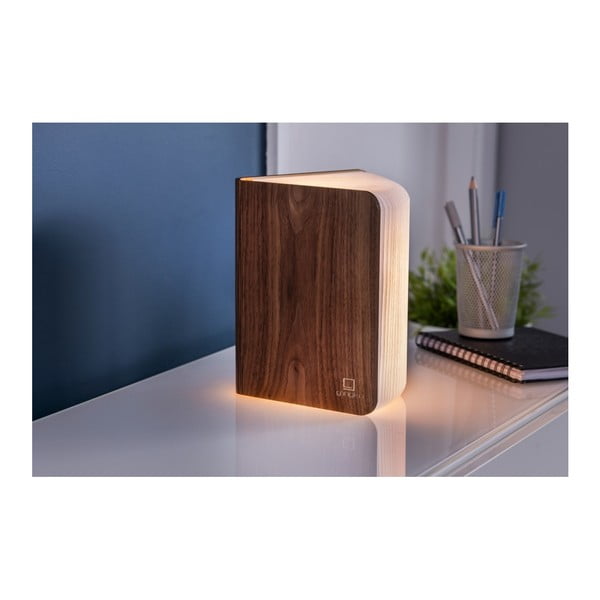 Rudos spalvos šviečianti dekoracija USB Booklight – Gingko-image-4