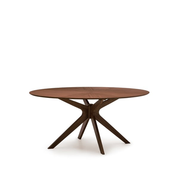 Valgomojo stalas su riešutmedžio dekoro stalviršiu 110x180 cm Naanim – Kave Home-image-4