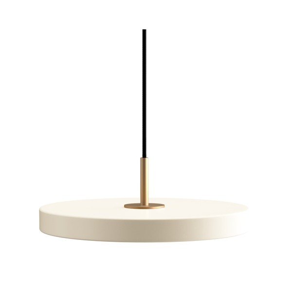 Kabantis šviestuvas kreminės spalvos LED su pritemdymo funkcija ø 31 cm su metaliniu gaubtu Asteria Plus Mini – UMAGE