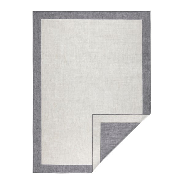 Pilkos ir kreminės spalvos lauko kilimas NORTHRUGS Panama, 160 x 230 cm