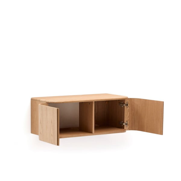 Natūralios spalvos pakabinama spintelė po kriaukle iš uosio 90x35 cm Salaya – Kave Home-image-2