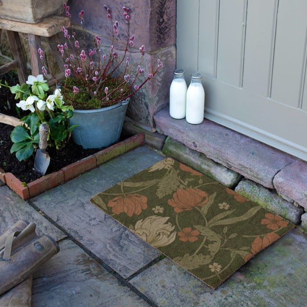 Iš kokoso pluošto grindų kilimėlis 60x90 cm William Morris Rose – Artsy Doormats-image-4