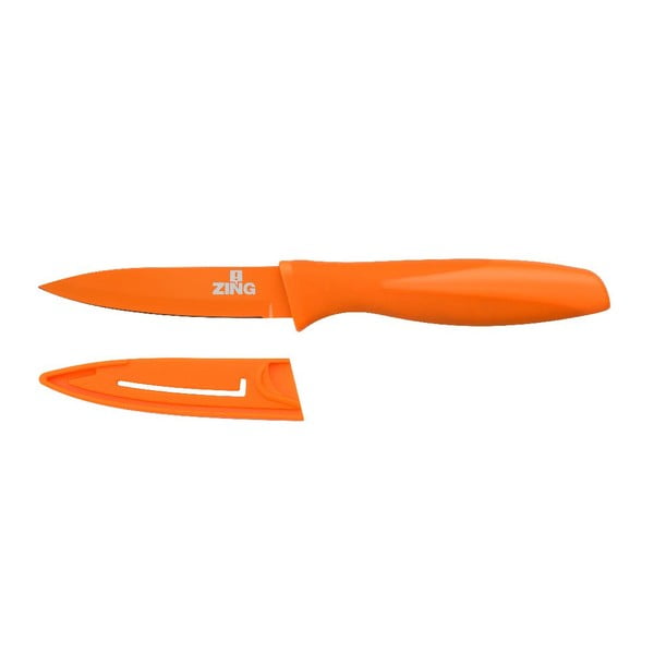Oranžinis peilis su dangteliu Premier Housewares Zing, 8,9 cm