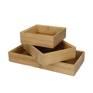 3 bambuko stalčių organizatorių rinkinys Copco - Kitchen Craft