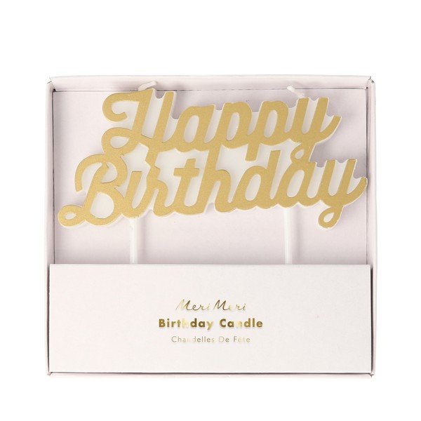 Žvakė tortui Happy Birthday – Meri Meri