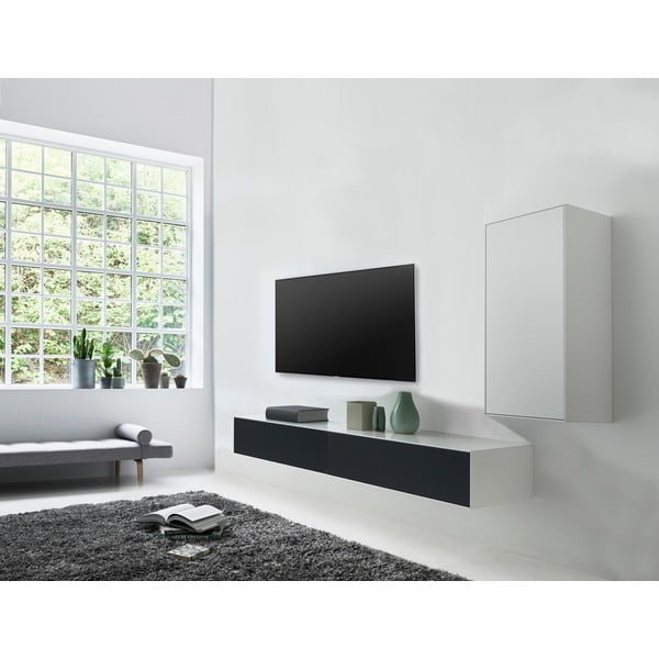 Balta TV spintelė su juodu priekiu Edge by Hammel-image-1