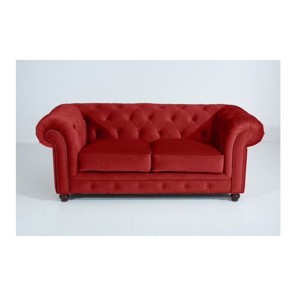 Plytų raudonos spalvos "Max Winzer Orleans Velvet" sofa, 196 cm