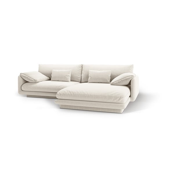 Kampinė sofa baltos spalvos (su dešiniuoju kampu) Torino – Micadoni Home-image-1
