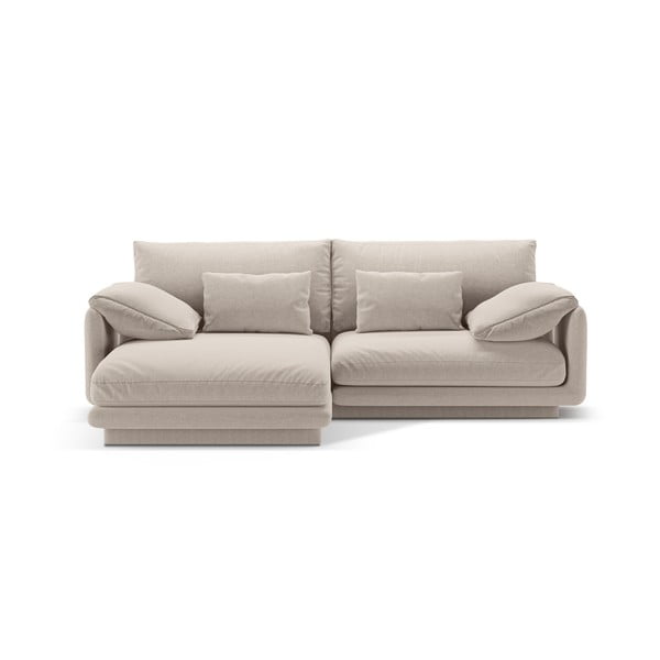 Kampinė sofa smėlio spalvos (su kairiuoju kampu) Torino – Micadoni Home