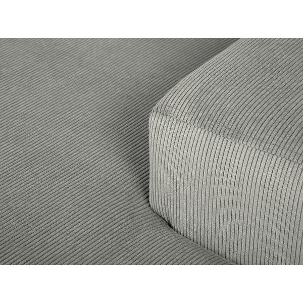 Šviesiai pilka aksominė kampinė sofa Cosmopolitan Design Hobart, kampas dešinėje-image-1