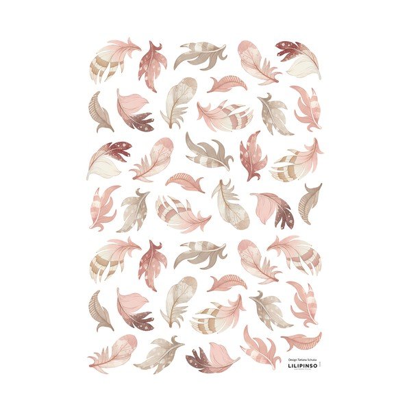Lipdukų lapas 30x42 cm Feathers – Lilipinso