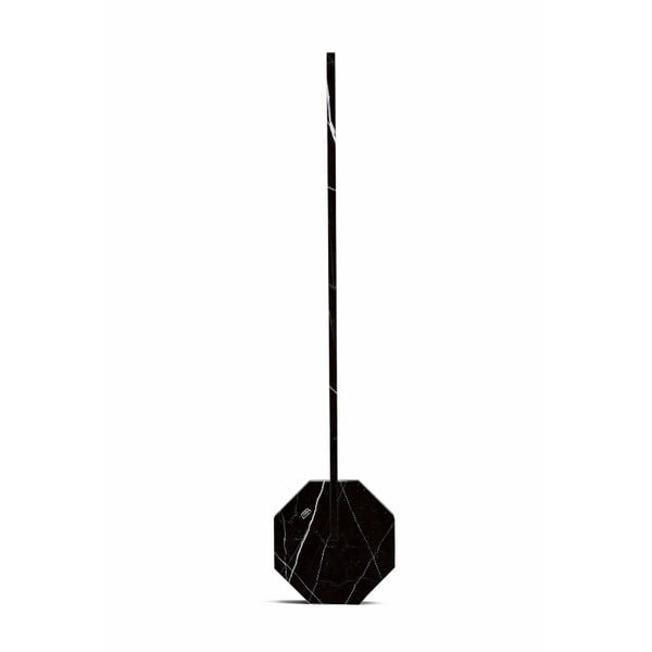 Juodos spalvos stalinė lempa su marmuro dekoru Gingko Octagon