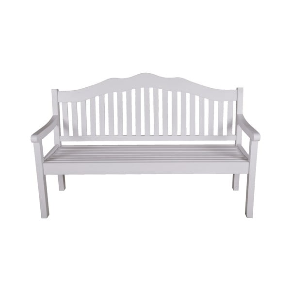 Medžio masyvo sodo suoliukas baltos spalvos Austin – Garden Pleasure-image-1