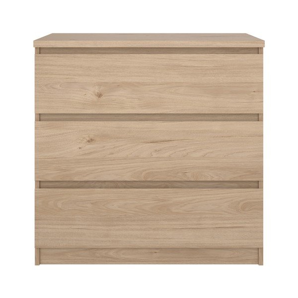 Natūralios spalvos šoninė spintelė iš ąžuolo 77x76x50 cm Naia – Tvilum-image-2