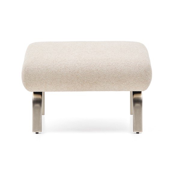 Smėlio spalvos taburetė iš šenilinio audinio Amsen – Kave Home-image-3