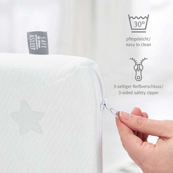 Putų vaikiškas čiužinys su nuimamu sluoksniu 95x70 cm Safe Asleep® – Roba-image-1